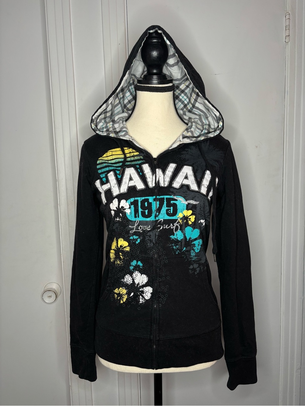 Y2K surfer style zipup hoodie